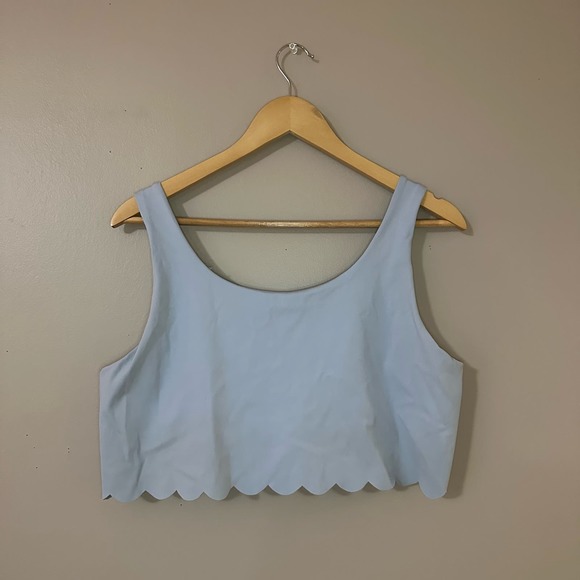 XXL Aerie Scallop Longline Sports Bra & XL High Waisted Scallop Pocket Legging - Picture 2 of 10